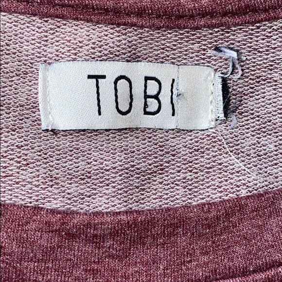 TOBI Fly Like An Eagle Heather Burgundy Sweater-S - Picture 4 of 6